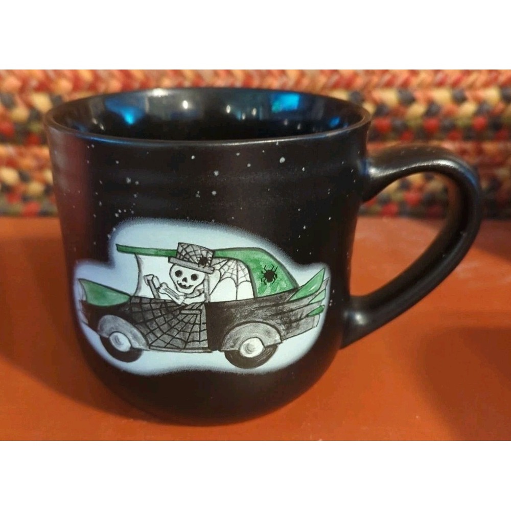 Cobwebs & Cauldrons Halloween Mug Car With Skeleton